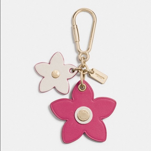 Coach Accessories Nwt Coach Flowers Floral Leather Bag Charm Poshmark